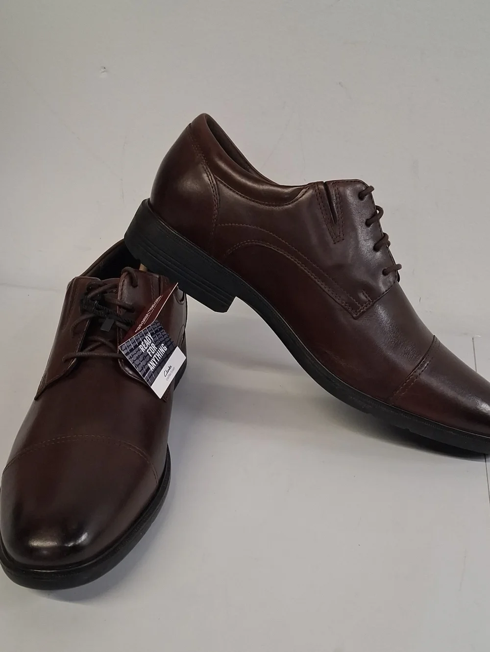 NWT Mens Clarks Steadwell Cap Mahogany Shoes